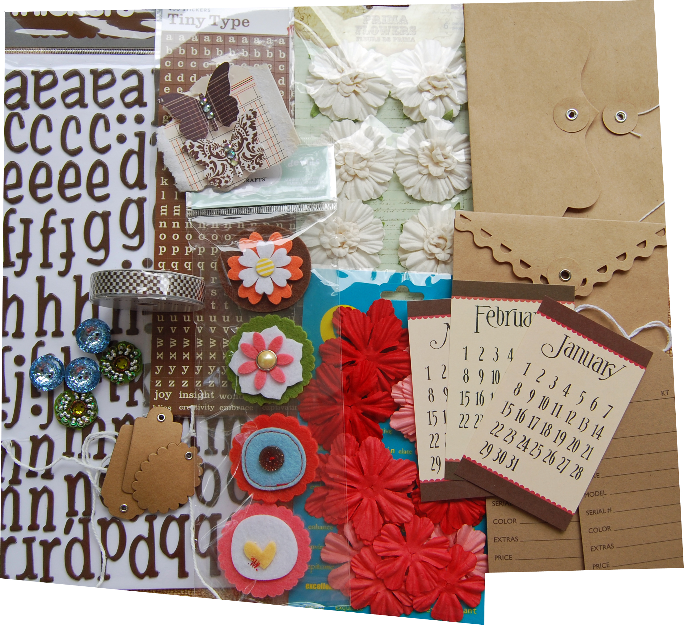 August 2010 trio kit embellishment add-on